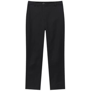Mint Velvet Black Cropped Tapered Trousers